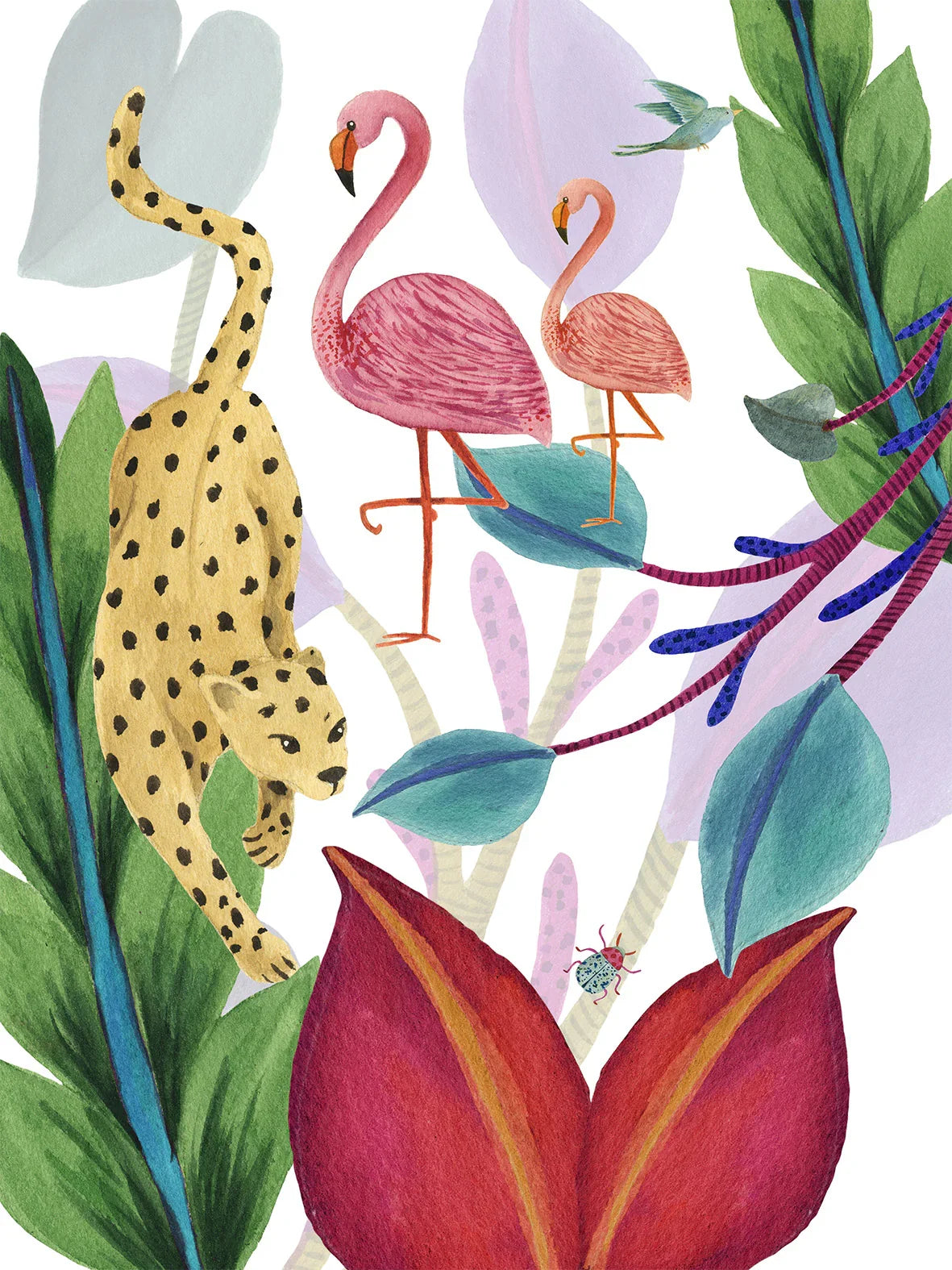 Napking Strofinaccio In Puro Lino Stampato Funky Animals