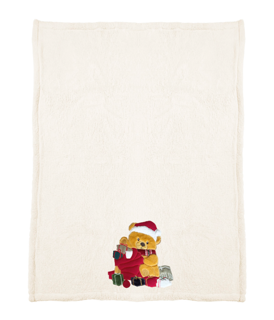 Daunex Plaid In Caldo E Morbido Pile Con Applicazione Gift Bear