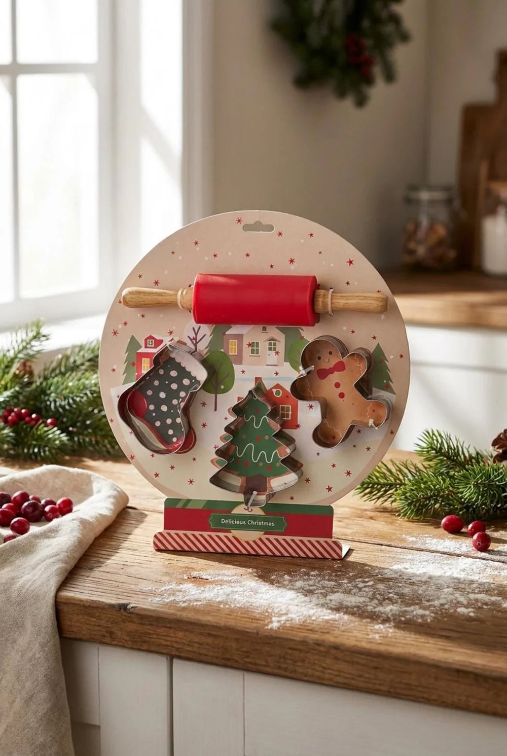 Nuvole Di Stoffa Set Matterello Con Stampini Delicious Xmas