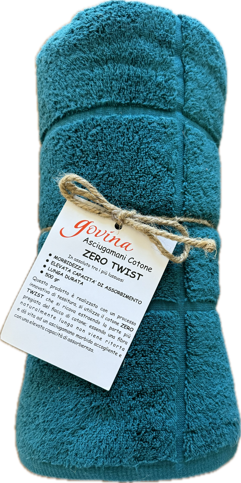 Govina Set Asciugamani 1+1 In Spugna Di Cotone Lilly