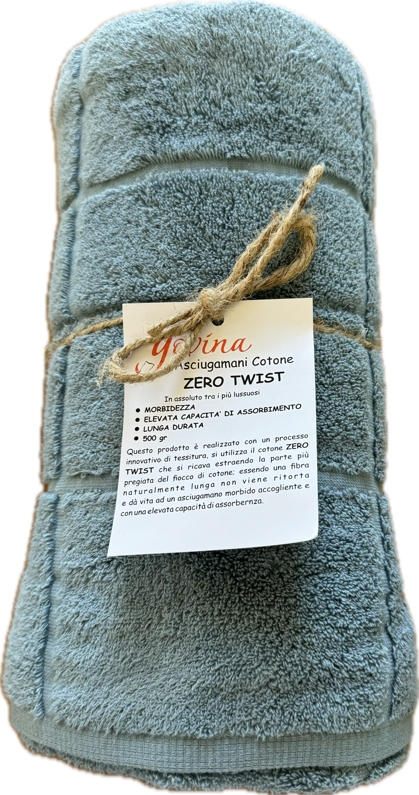 Govina Set Asciugamani 1+1 In Spugna Di Cotone Lilly