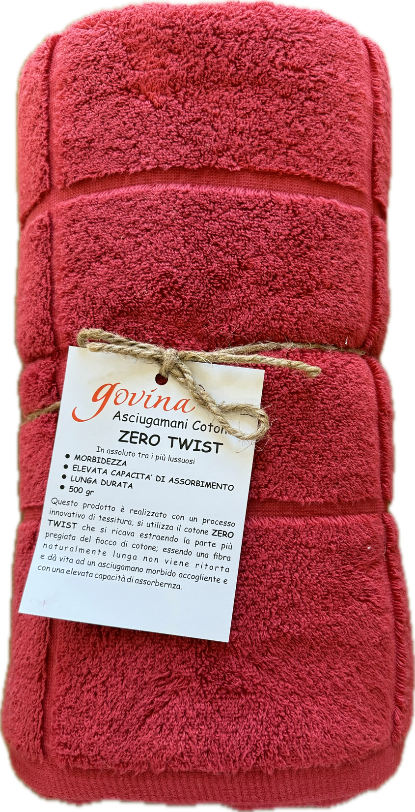 Govina Set Asciugamani 1+1 In Spugna Di Cotone Lilly
