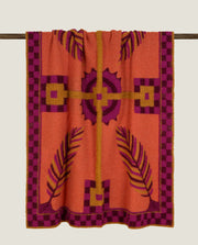 Frati Home Coperta Plaid In Lana Cotta Imperiale Prugna