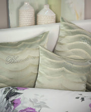 Blumarine Cuscino Arredo Jacquard Con Logo In Cristalli Jasmine