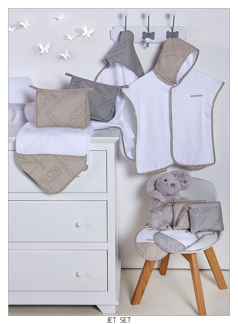 Borbonese Kids Trousse Con Triangolo In Spugna Jet Set