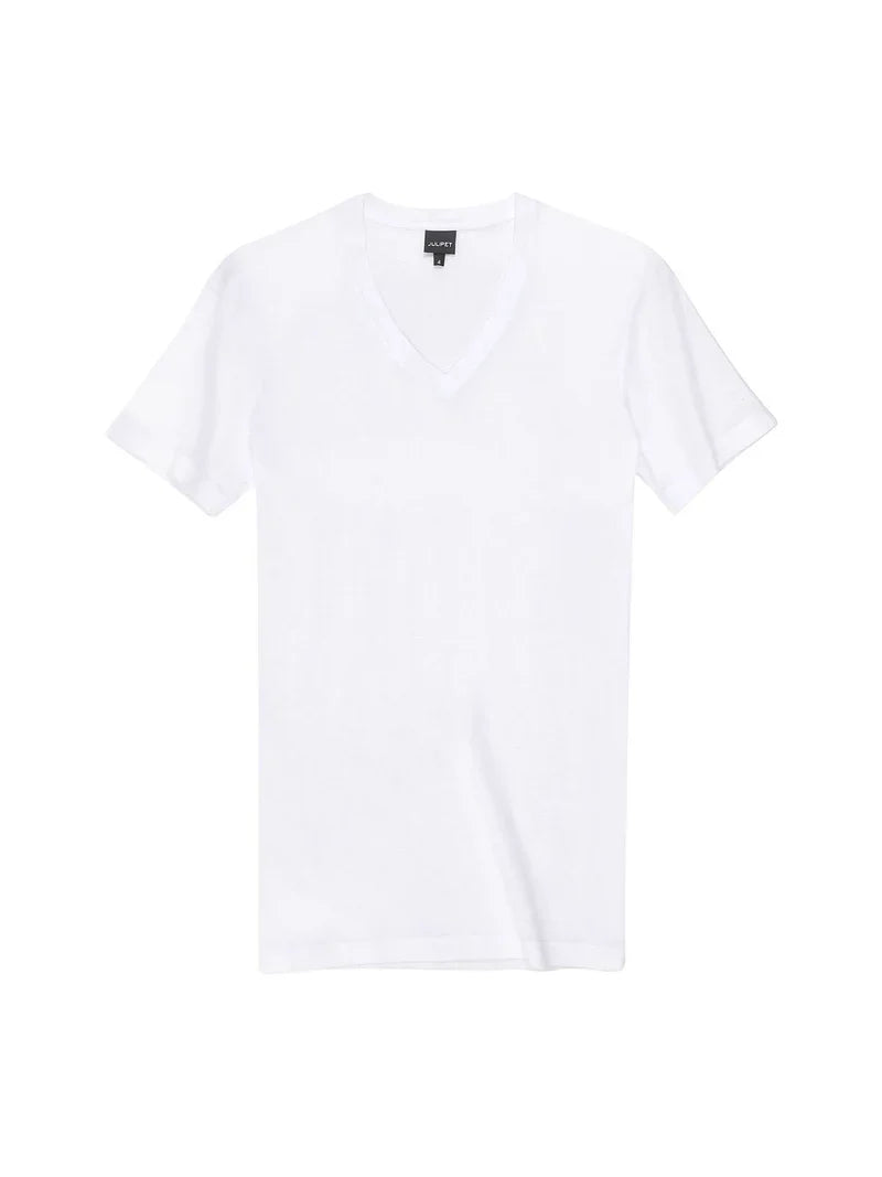 Julipet T Shirt Scollo A V In Puro Cotone Filoscozia Mercerizzato Ilexi Jnm107