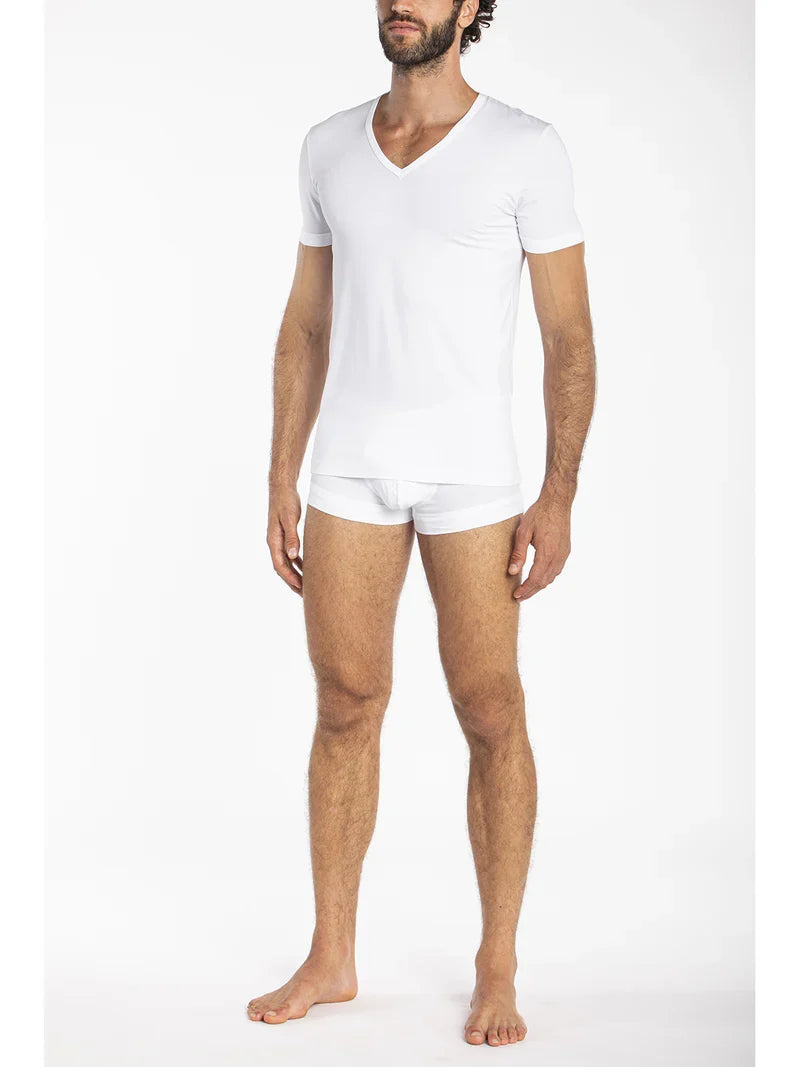 Julipet T Shirt Scollo A V In Jersey Di Cotone Mako' Elasticizzato Iper Jnm121