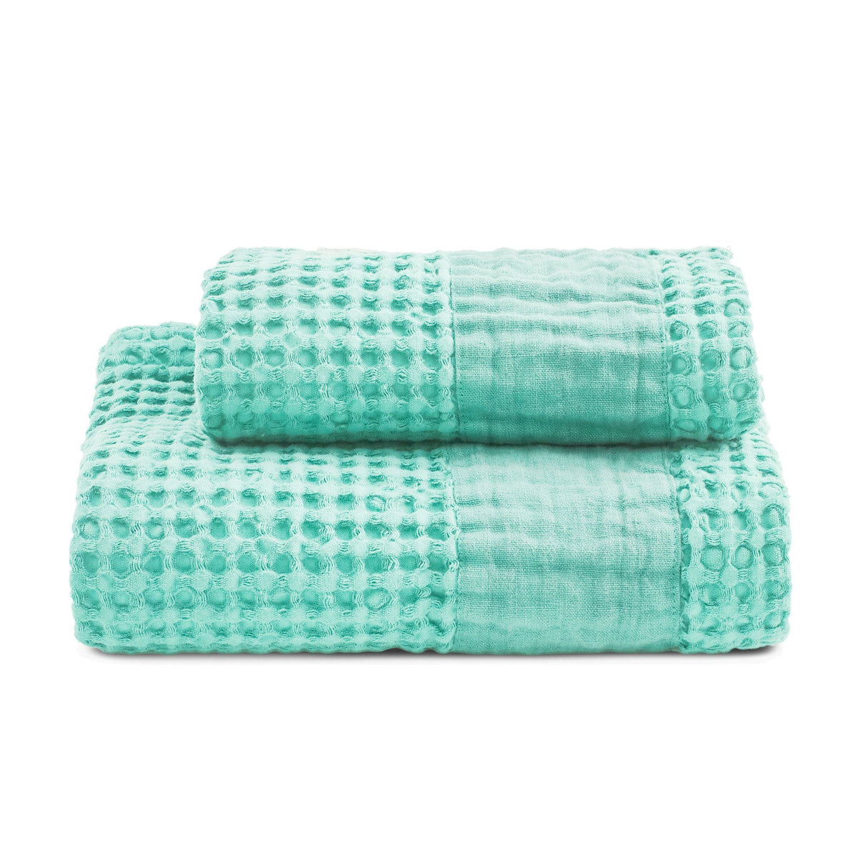 BIANCOPERLA SET ASCIUGAMANO 1+1 IN NIDO D'APE DI COTONE CON BALZA LINO MILANO