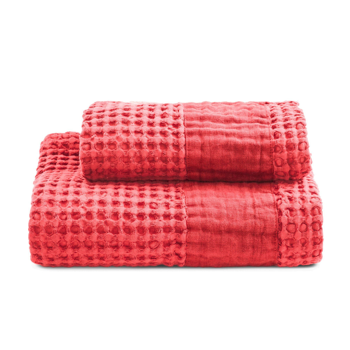 BIANCOPERLA SET ASCIUGAMANO 1+1 IN NIDO D'APE DI COTONE CON BALZA LINO MILANO
