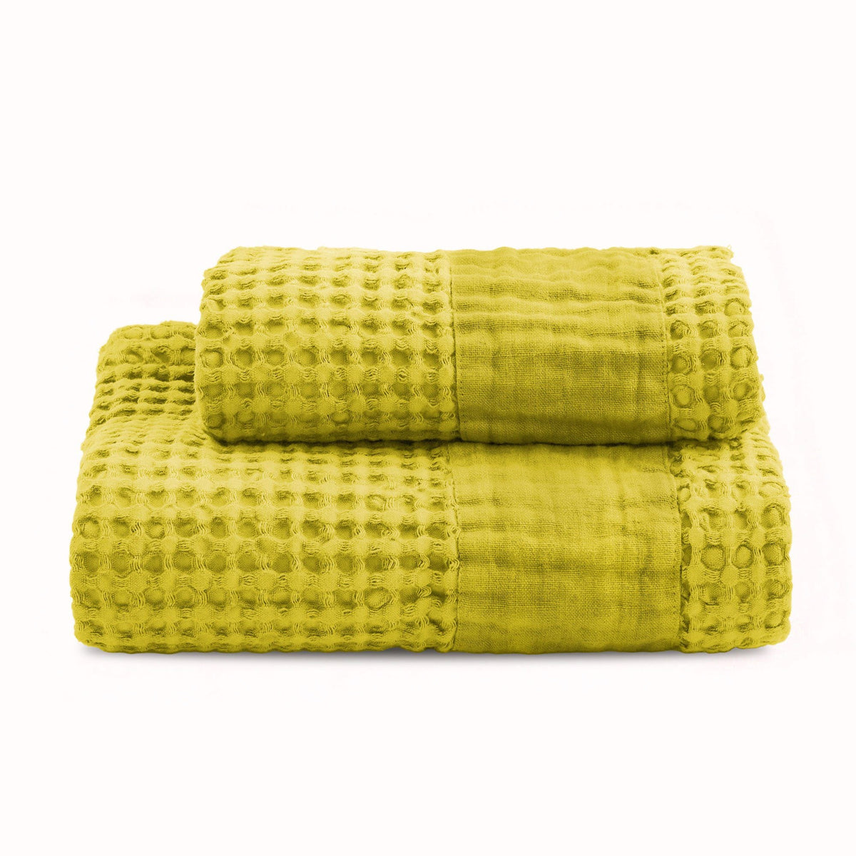 BIANCOPERLA SET ASCIUGAMANO 1+1 IN NIDO D'APE DI COTONE CON BALZA LINO MILANO