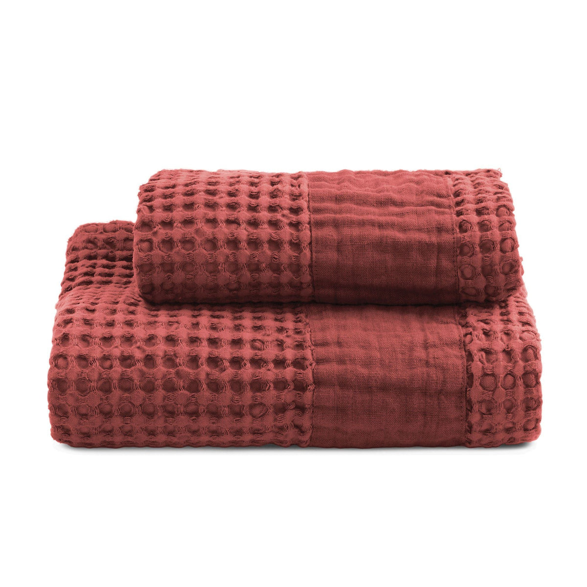 BIANCOPERLA SET ASCIUGAMANO 1+1 IN NIDO D'APE DI COTONE CON BALZA LINO MILANO