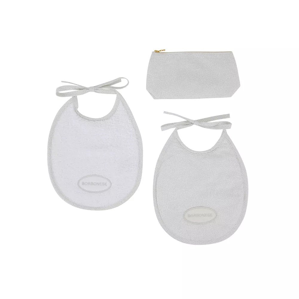 Borbonese Kids Trousse + 2 Bavaglini In Spugna Di Cotone Op Kids