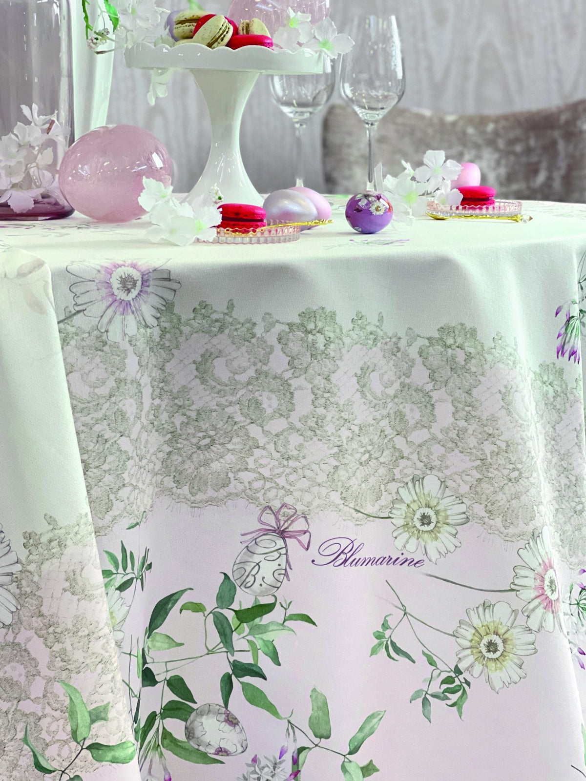 Blumarine Tovaglia Pasquale In Panama Di Cotone L'ulivo