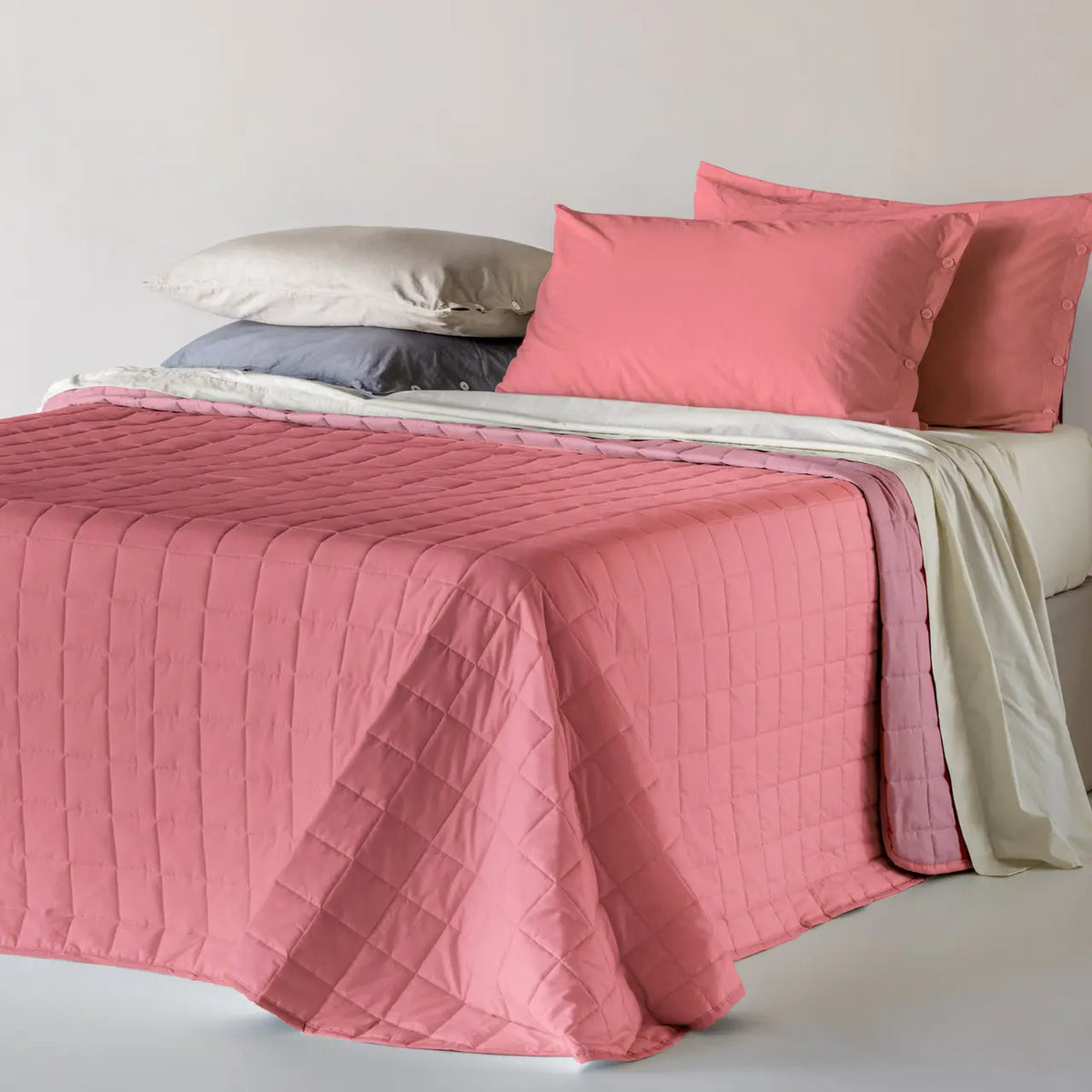 Riviera Copriletto Trapuntato Matrimoniale Double Face In Cotone Paint