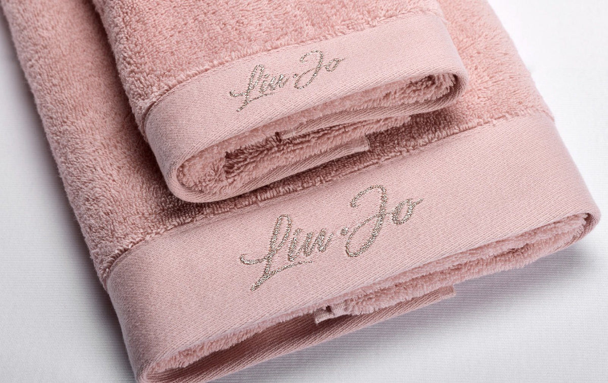 Liu Jo Set Asciugamani 1+1 In Spugna Di Cotone Con Ricamo Liu Jo Lurex