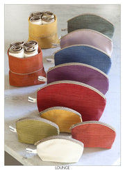 Borbonese Cestino Basket in Canvas Con 4 Lavette in Spugna Lounge