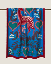 Frati Home Coperta Plaid In Lana Cotta Love Kiss me Deer