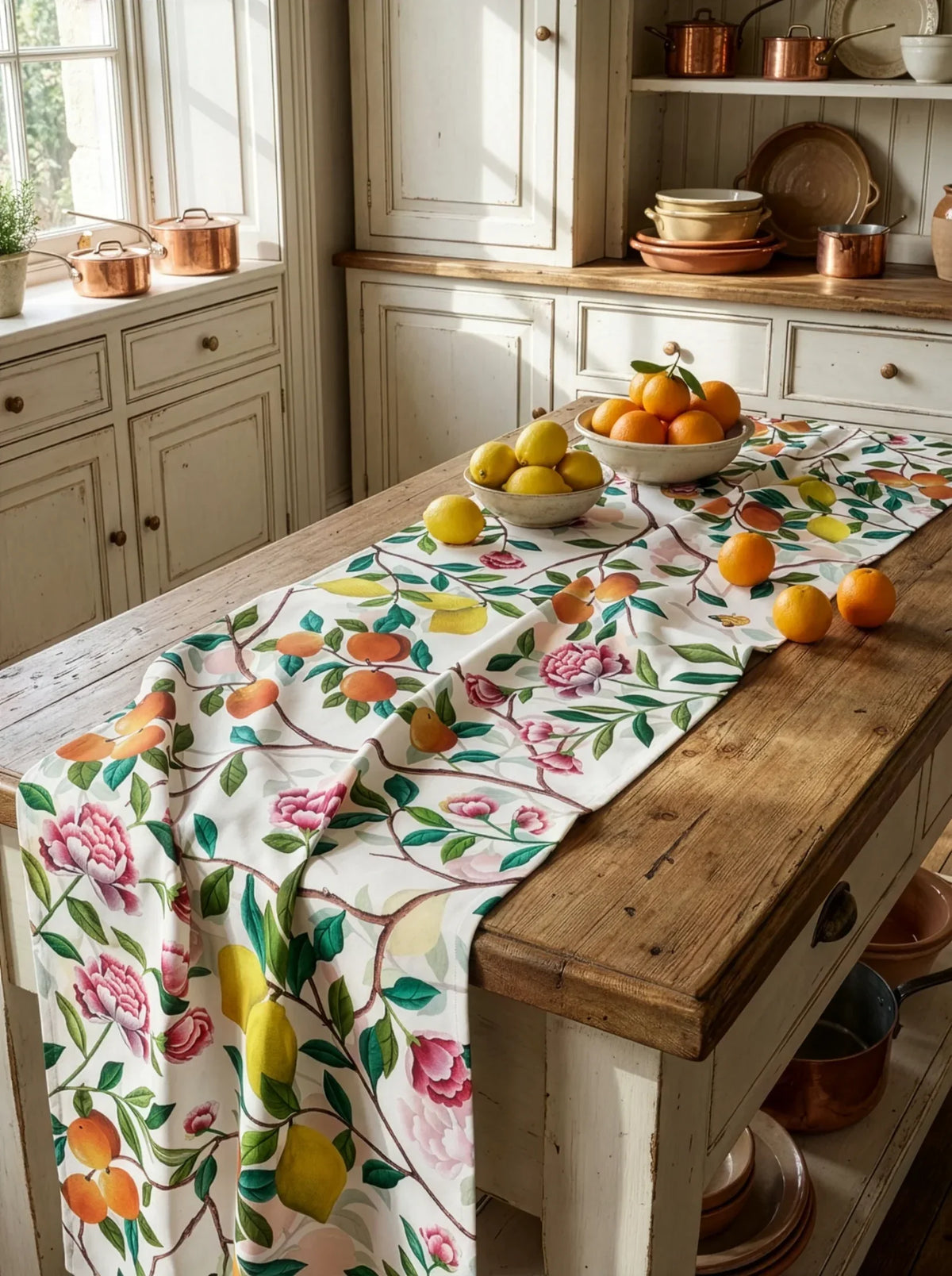 Napking Tovaglia E/O Runner In Lino Premium Les Agrumes