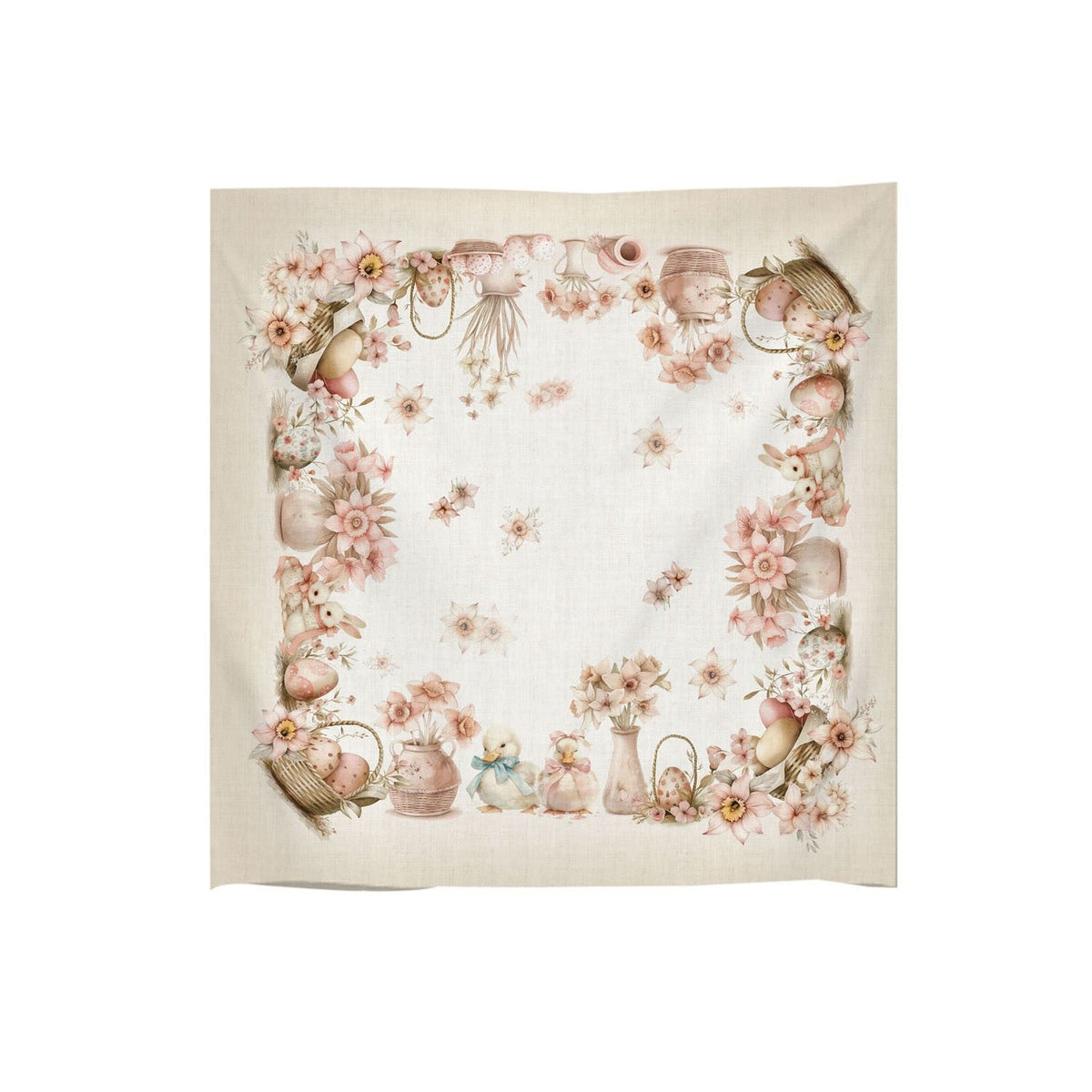 Casa Anversa Tovaglia Di Pasqua In Tessuto Antimacchia Stampato Shabby