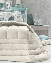 Blumarine Trapunta matrimoniale in velluto con logo cristalli Blu Velvet