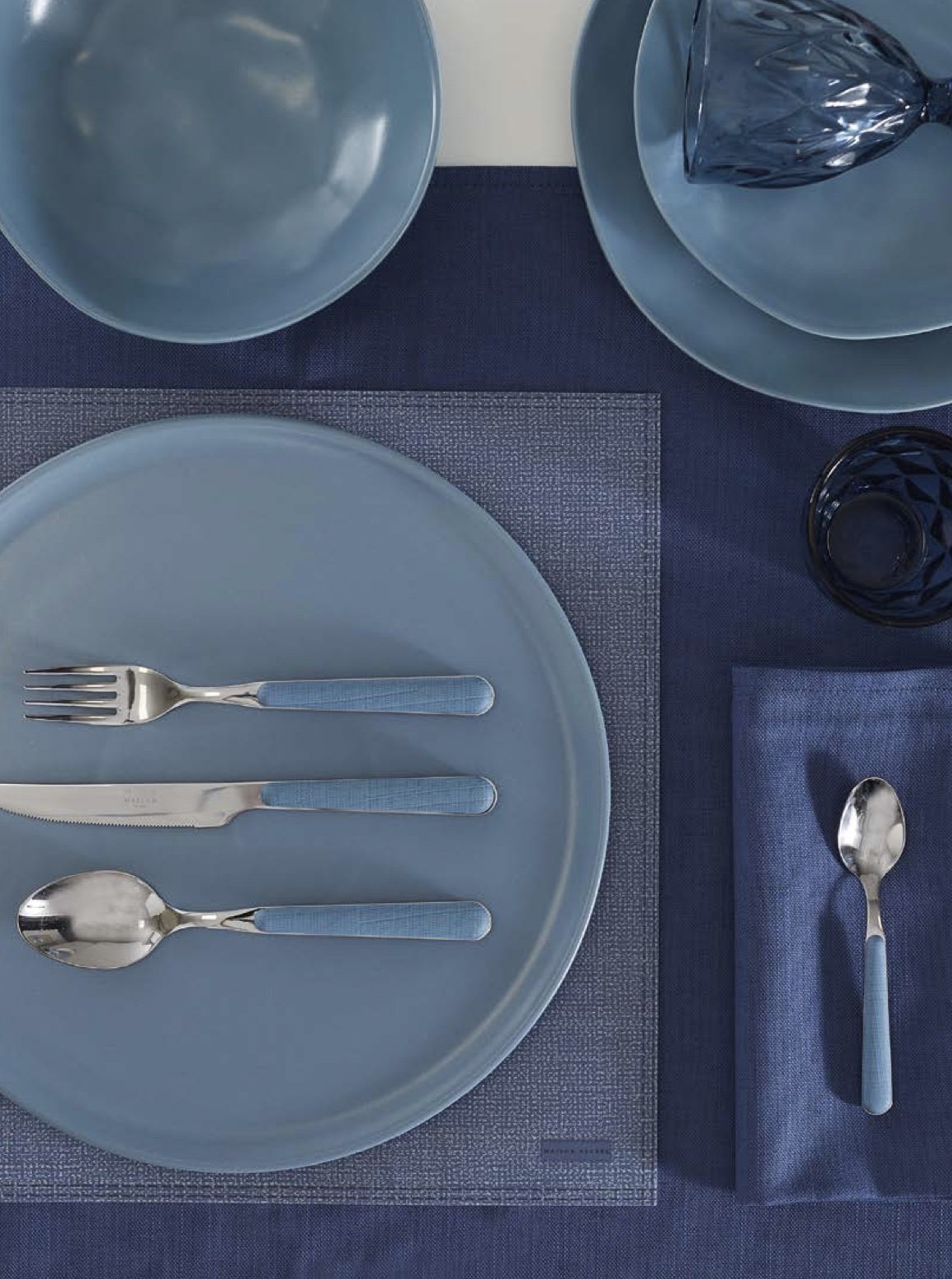 Maison Sucree' Servizio Di Piatti Marostica In Gres Blu