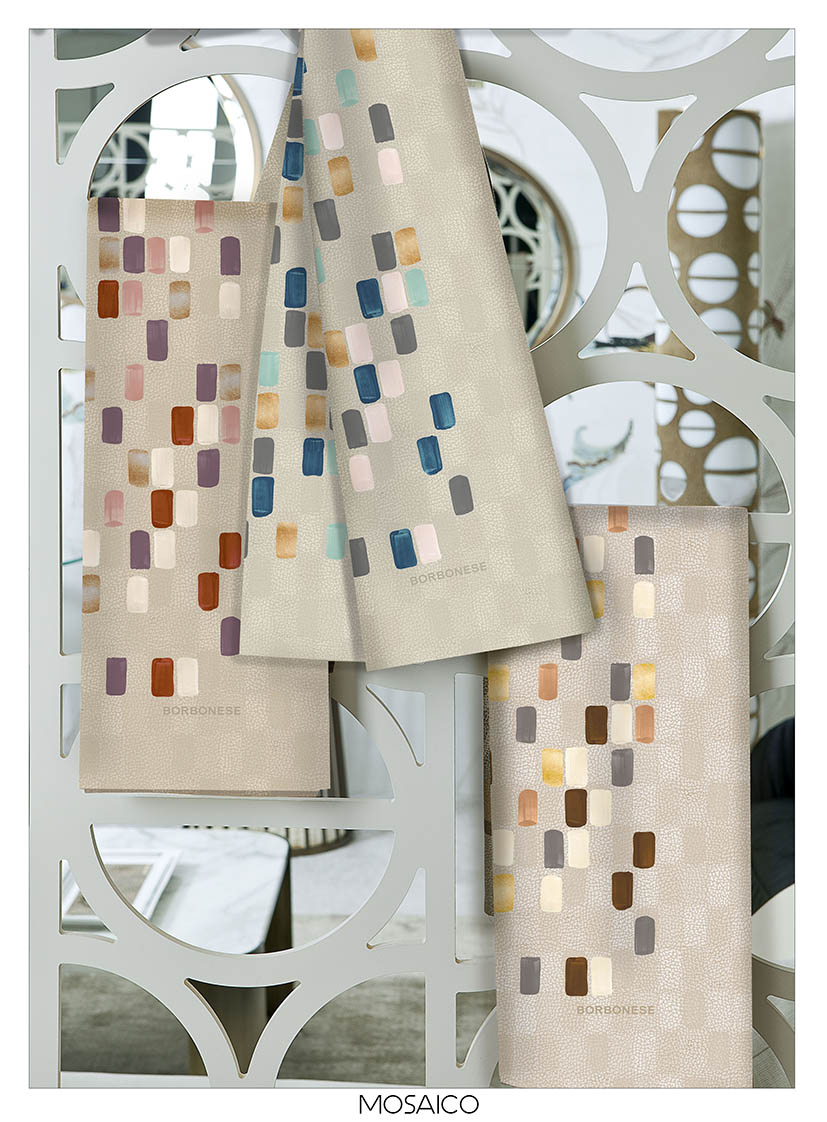 Borbonese Strofinaccio In Cotone Stampato Mosaico