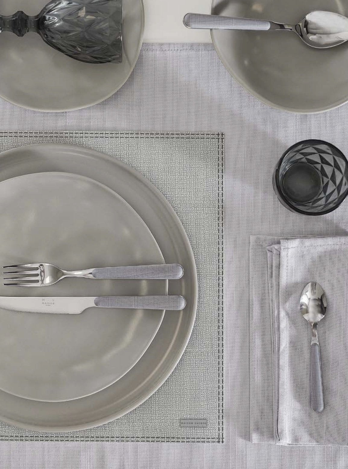 Maison Sucree' Set 6 Pezzi Bicchieri Murano In Pasta Di Vetro 04 Grigio