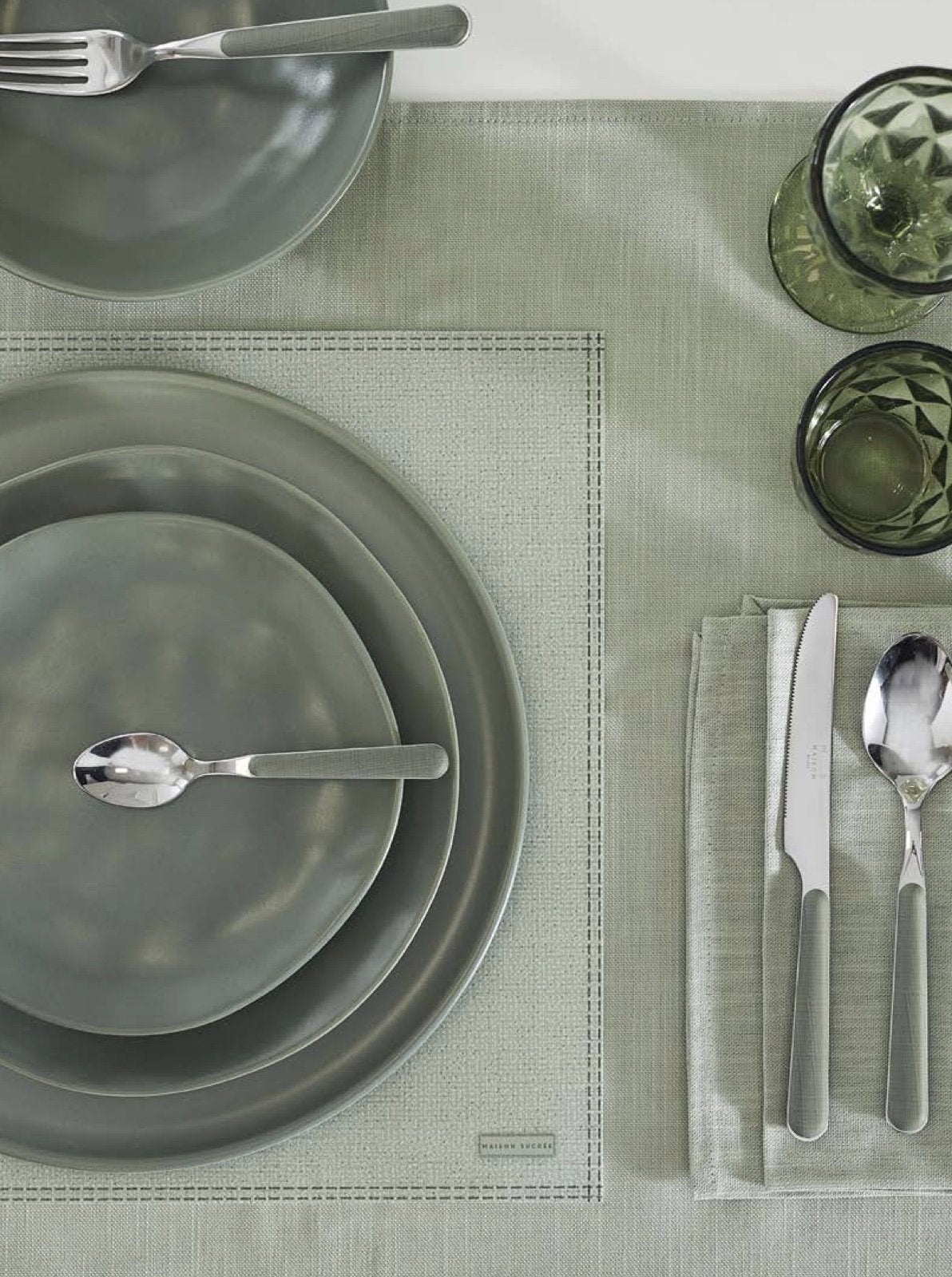 Maison Sucree' Set 6 Pezzi Bicchieri Murano In Pasta Di Vetro 03 Verde