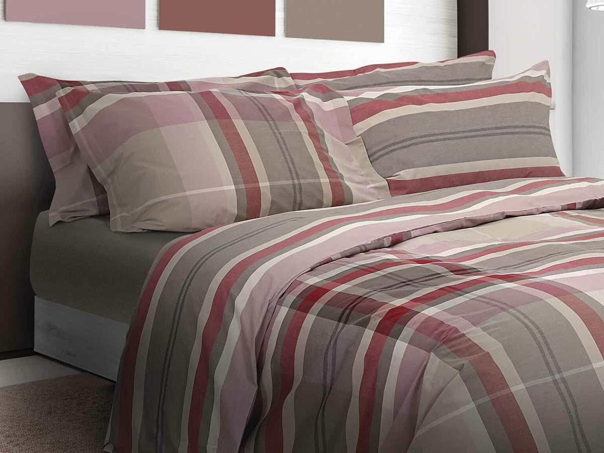 Daunex Parure Copripiumino Tinto In Filo Double Face Melrose