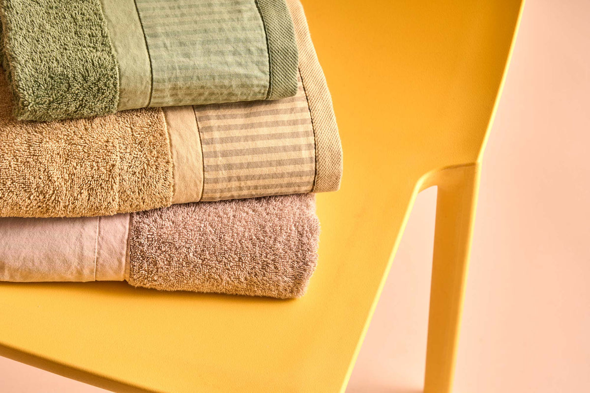 Biancoperla Set Asciugamani 1+1 In Spugna Di Cotone Con Bordo In Cotone Metropolis