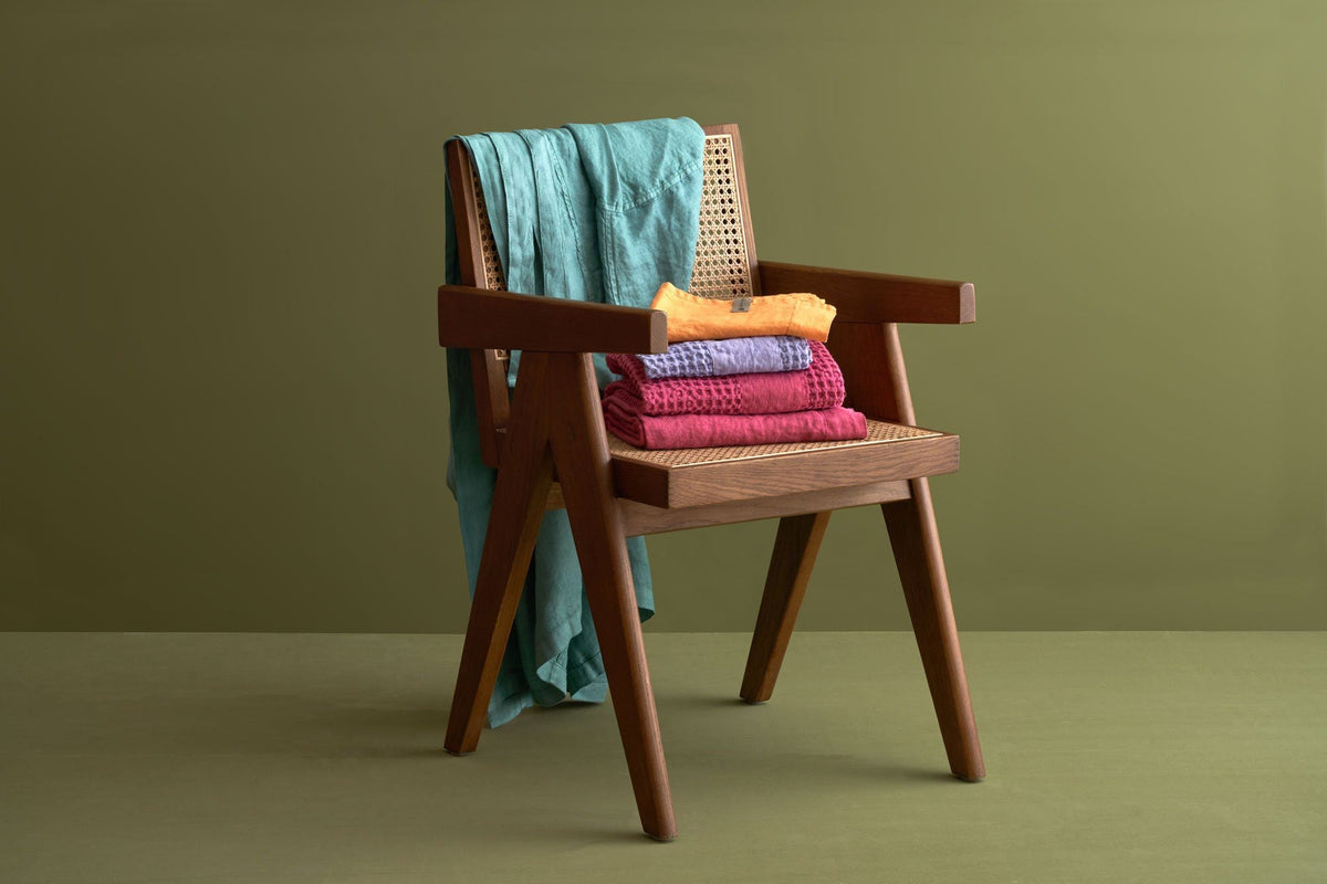 BIANCOPERLA SET ASCIUGAMANO 1+1 IN NIDO D'APE DI COTONE CON BALZA LINO MILANO