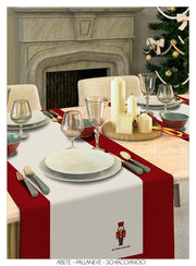 Borbonese Runner Natalizio In Puro Cotone Xmas