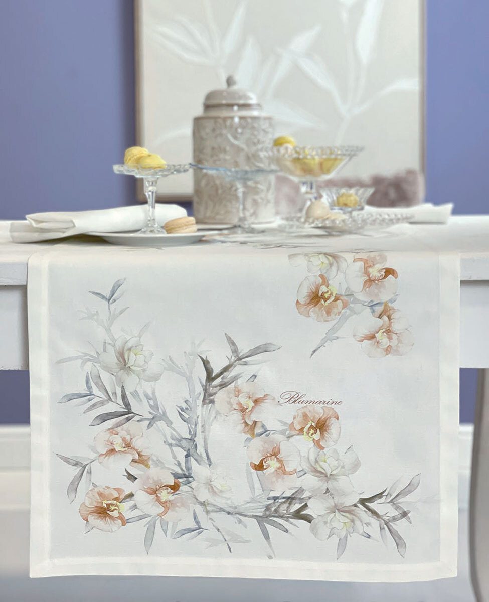 Blumarine Runner In Panama Di Cotone Orchidea