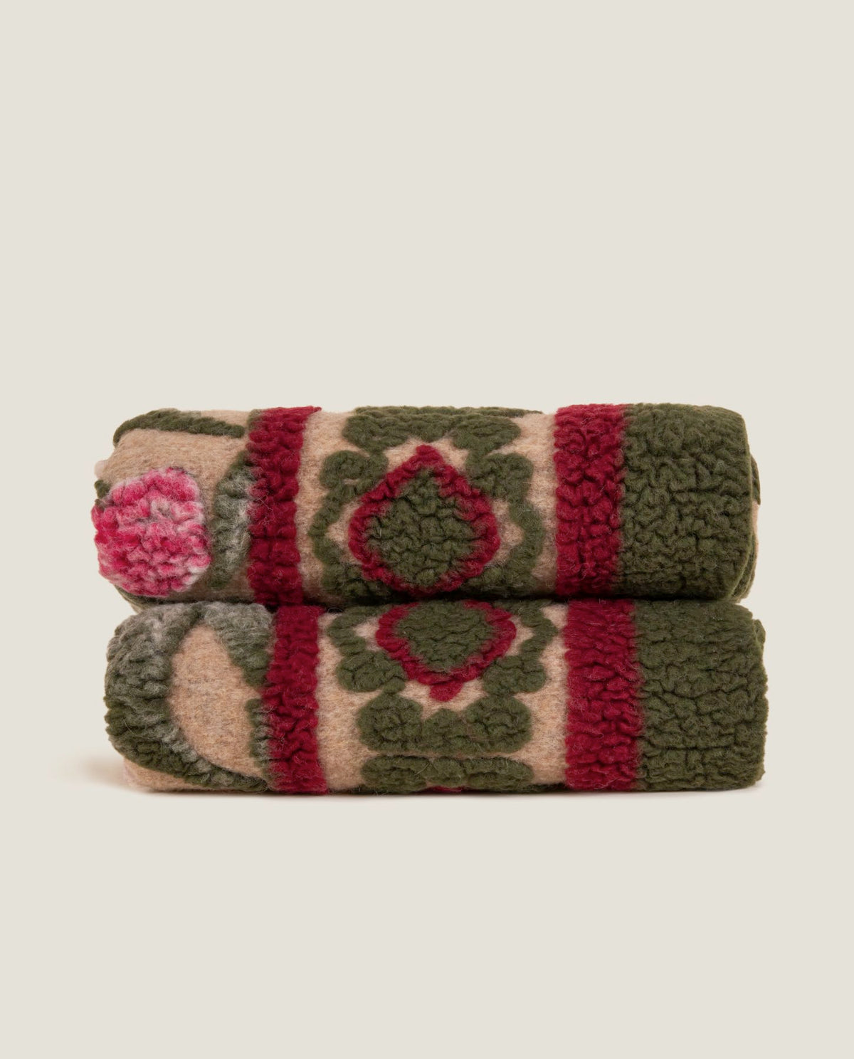 Frati Home Coperta Plaid In Lana Cotta Sei Colori Oriental Peony
