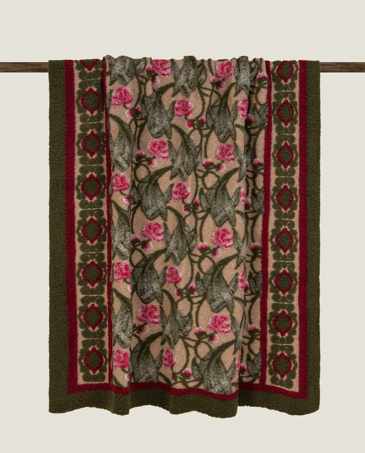 Frati Home Coperta Plaid In Lana Cotta Sei Colori Oriental Peony