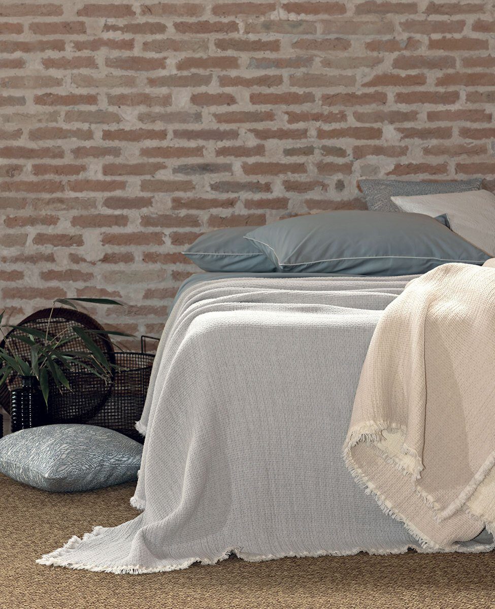 Svad Dondi Copriletto Liscio Matrimoniale In Cotone Ostuni