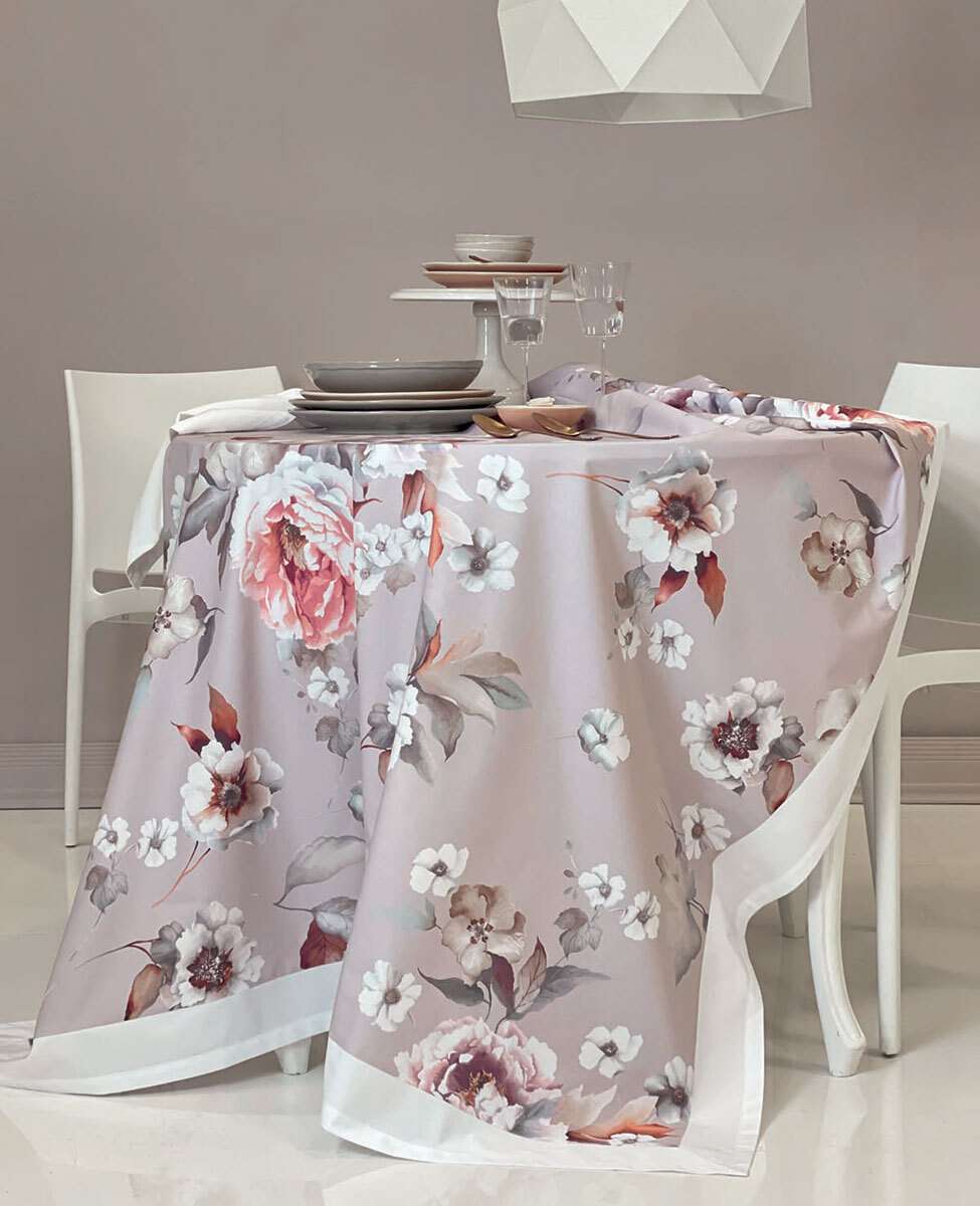 Svad Dondi Tovaglia In Cotone Stampato Peony