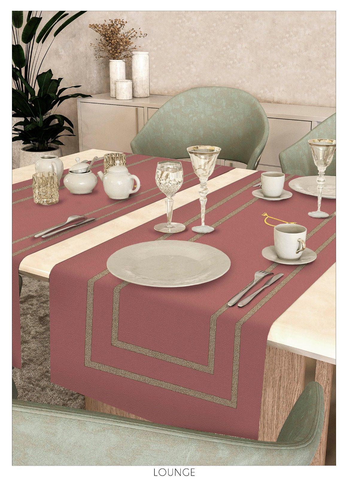 Borbonese Runner In Cotone Stampato Lounge
