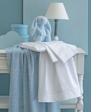 Blumarine Baby Completo Lenzuola Culla E Carrozzina In Percalle Di Cotone Con Ricamo Piccolo Lord