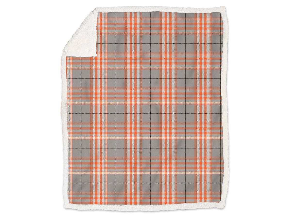 DAUNEX COPERTA PLAID FANTASIA CON RETRO IN CALDO AGNELLINO BOSTON ARANCIO