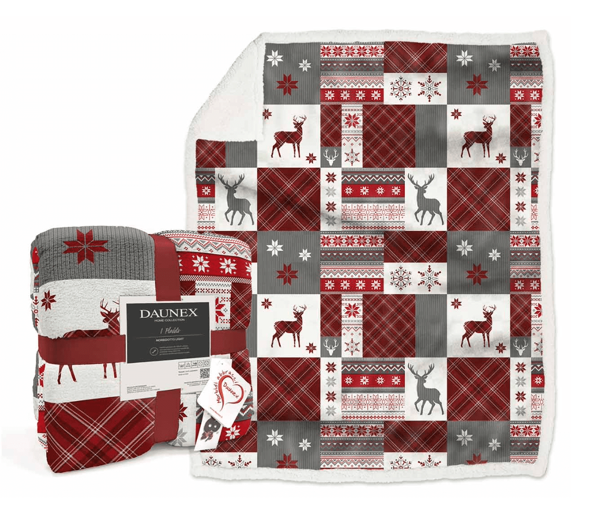 Daunex Plaid Morbidotto Con Stampa Canazei