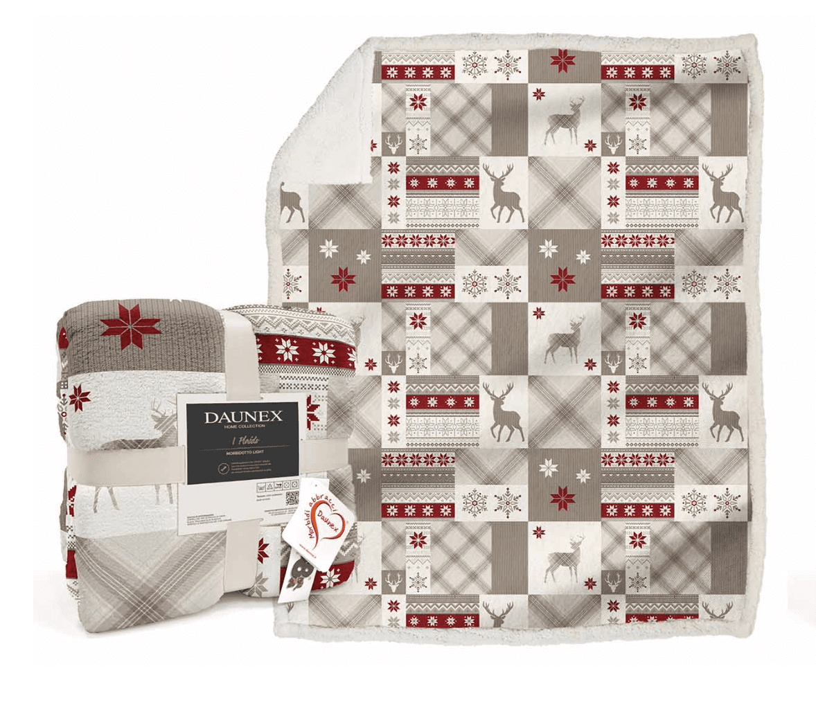 Daunex Plaid Morbidotto Con Stampa Canazei