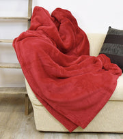 Daunex Plaid E Coperta In Morbido Pile Prime Rosso