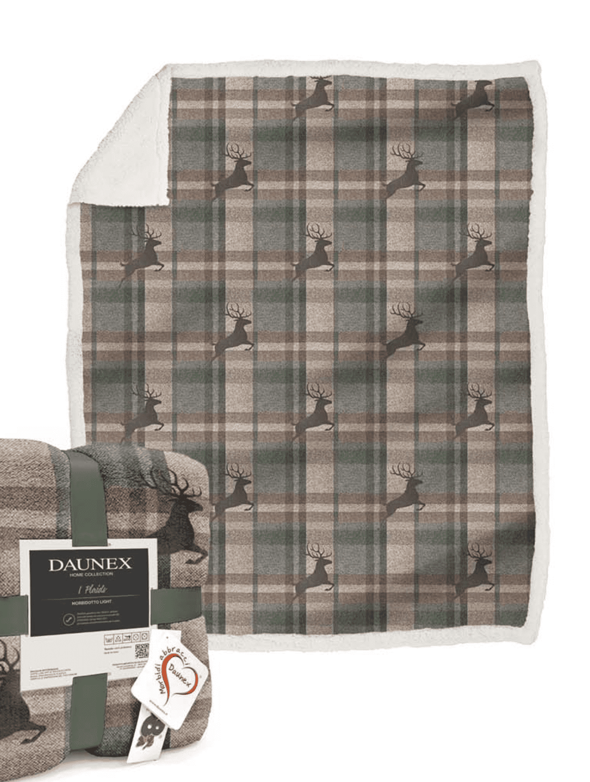 Daunex Plaid Morbidotto Con Stampa Jump