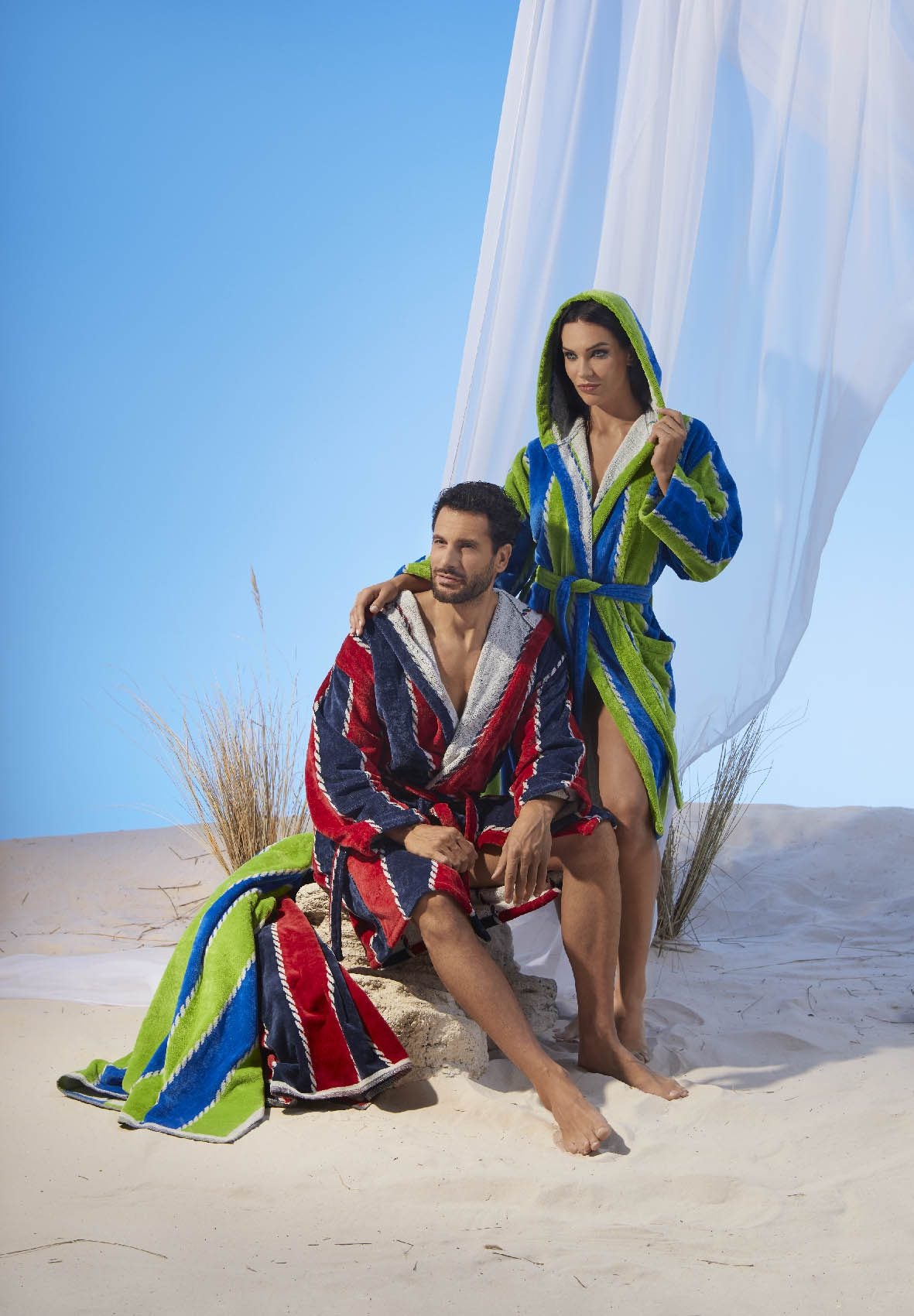 Carrara Set Asciugamani 1+1 In Spugna Di Cotone Velour Praslin