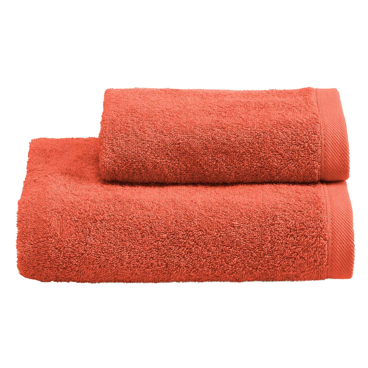 Biancoperla Set Asciugamani 1+1 In Spugna Di Puro Cotone Tinta Unita Perla