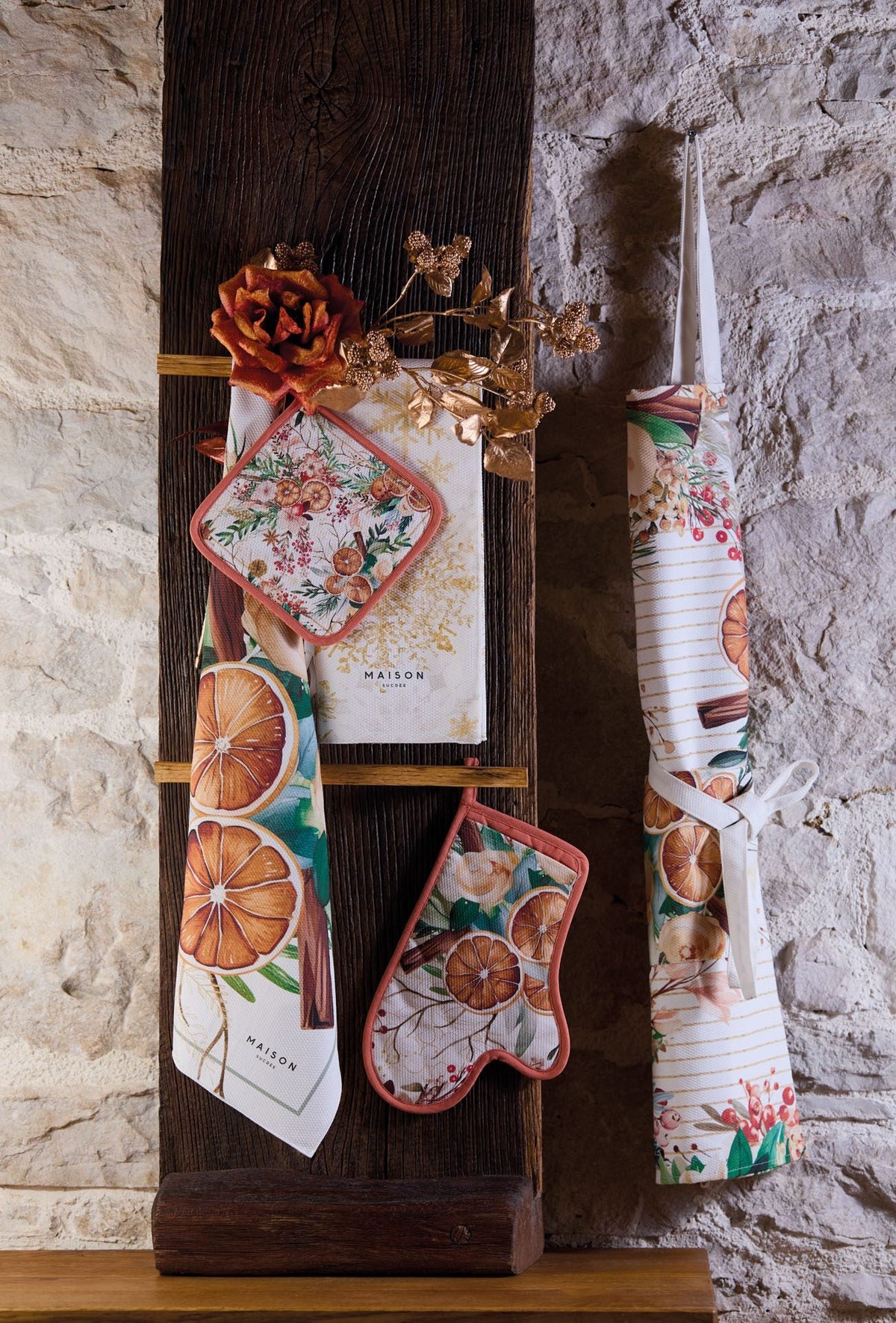 Maison Sucree' Set Guanto E Presine Natalizie Profumi