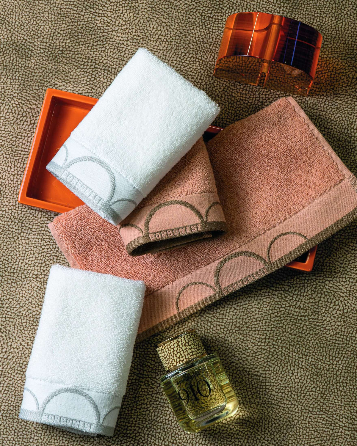 Borbonese Home Set Asciugamani 1+1 In Spugna Di Cotone Relax
