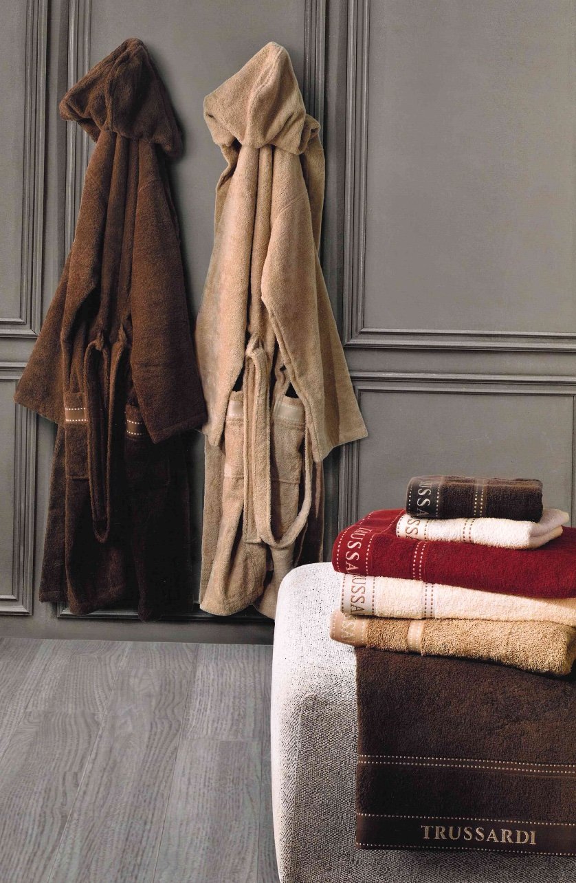 Trussardi Set 5 Pezzi In Spugna Di Cotone Ribbon