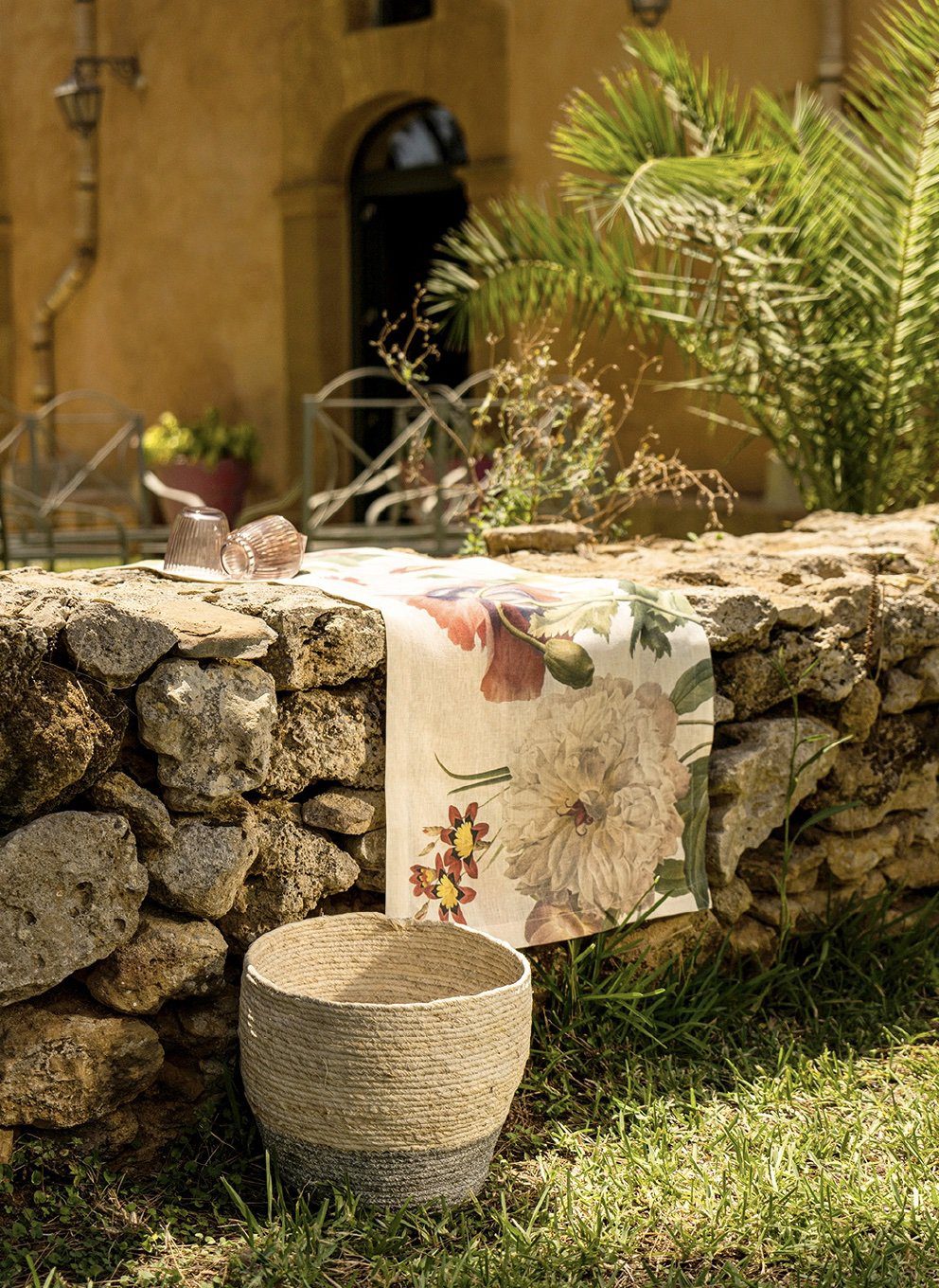 Napking Tovaglia E/O Runner In Lino Stampato Gardeneden